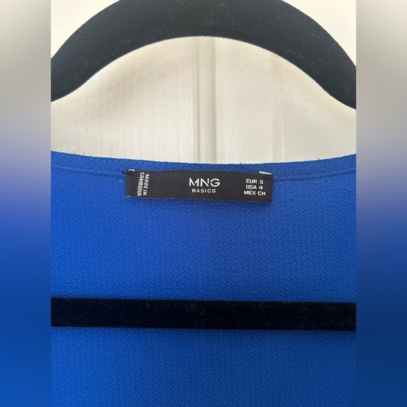 Mango Cobalt Mini Dress or Swim Cover Up Size 4 - Picture 4 of 6